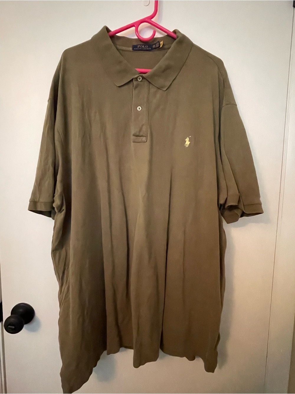 Polo by Ralph Lauren Olive Green Men's Polo Shirt, SZ 3XB.